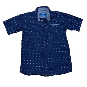 Voyage | Big Boy Button Down Collar Short Sleeve Shirt Nautical Print Size M